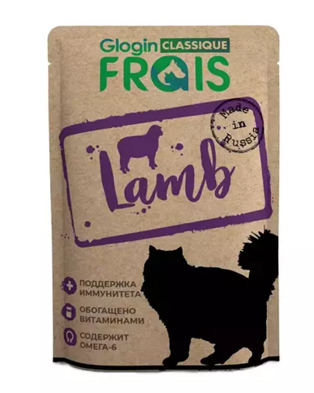 Frais Classique Паучи для кошек Ягненок в соусе, 85гр