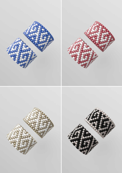 Схема кольца из бисера, узор PEYOTE, мозаичное плетение, четный счет, узор пейот из Miyuki Delica 11/0, файл PDF, RING_394