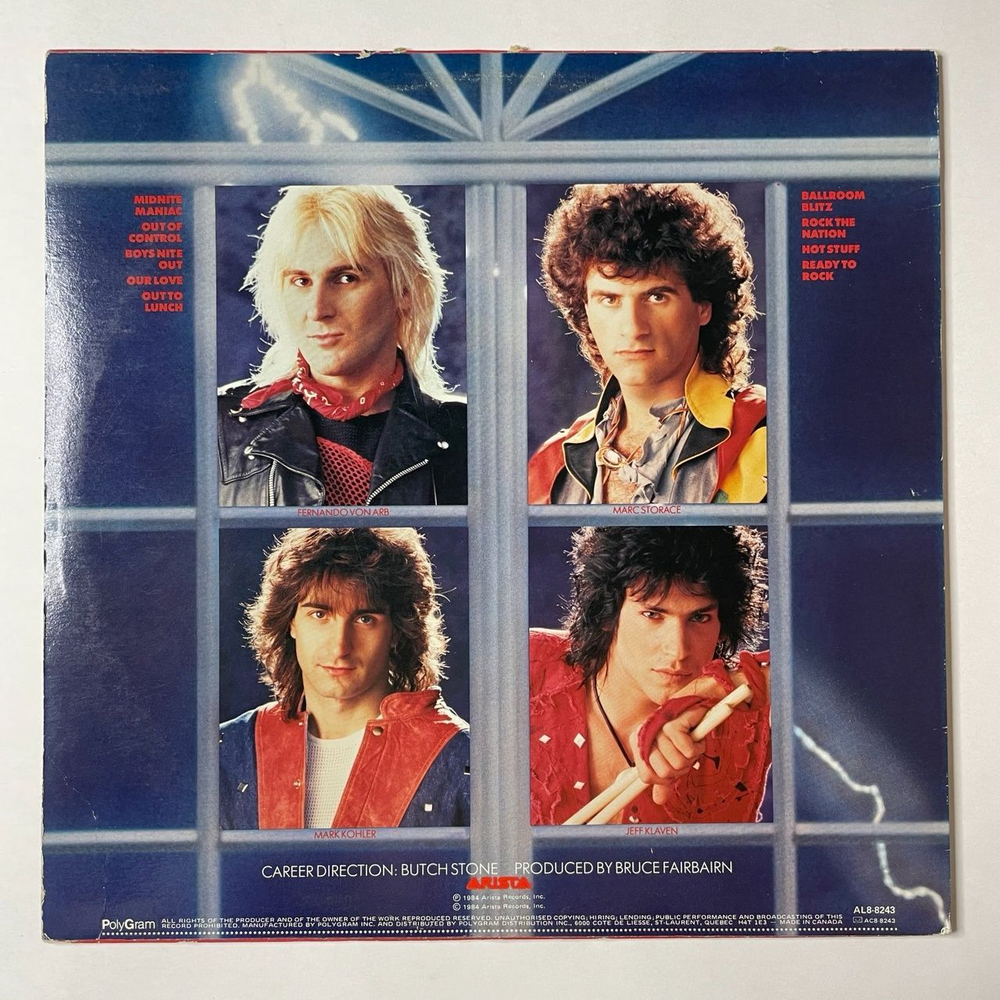 Винтажная виниловая пластинка LP Krokus The Blitz (Canada 1984)