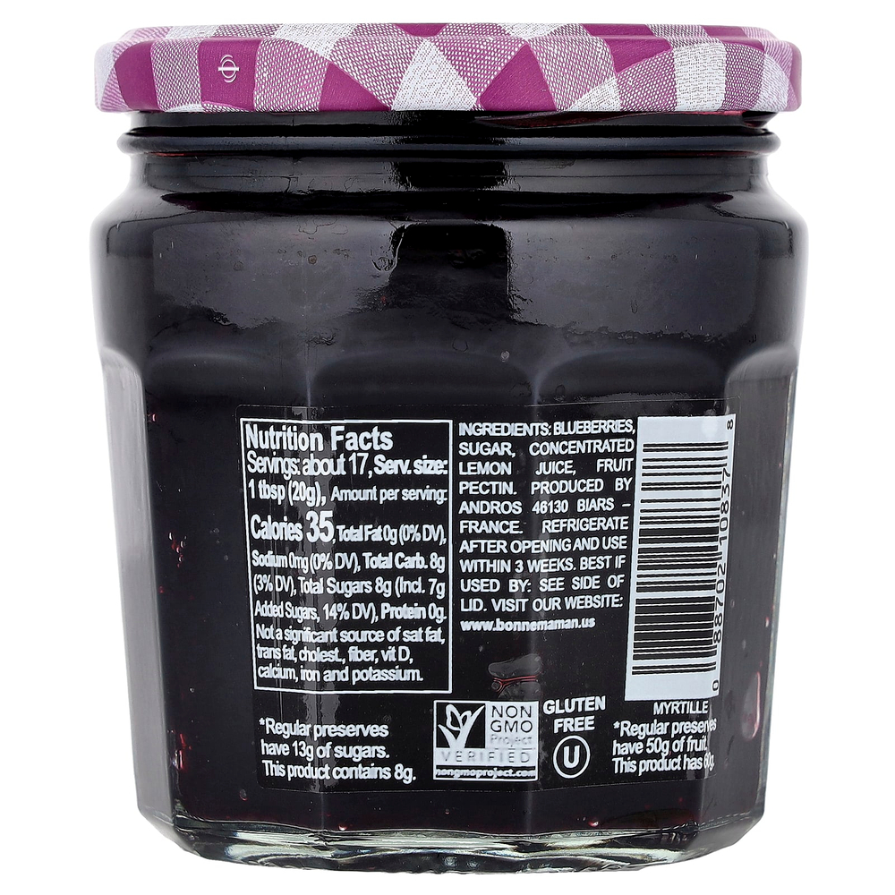 Bonne Maman, Спред из ягод голубики, 335 г (11,8 унции)