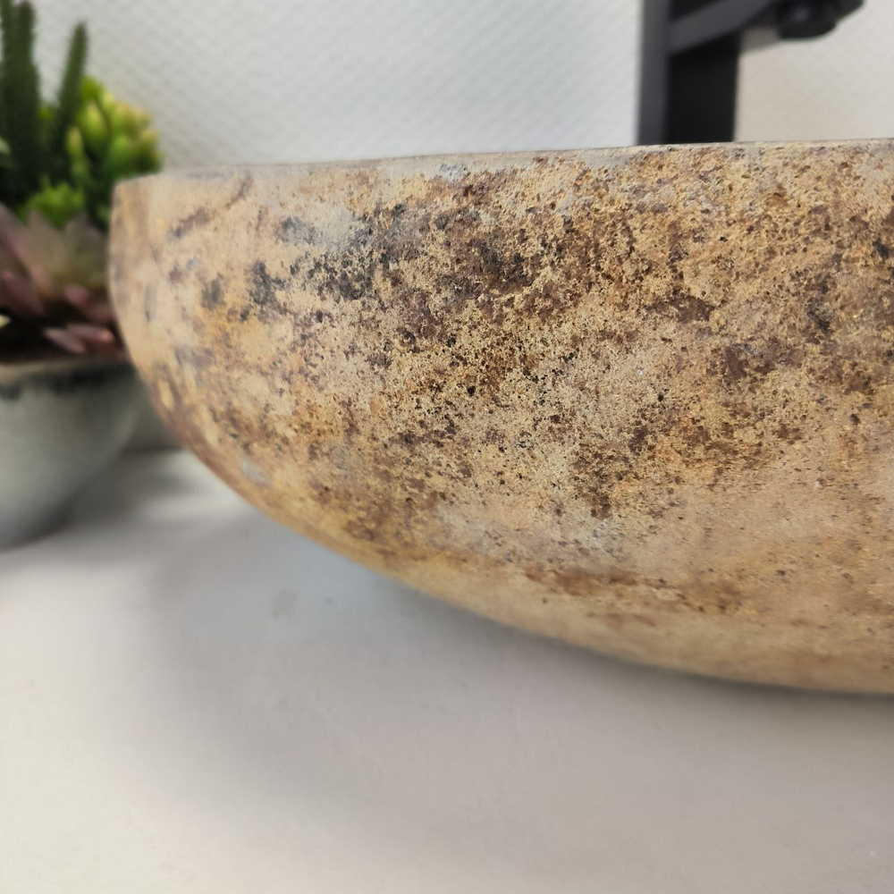 Раковина из речного камня RS-63588 (54*37*15) 0122