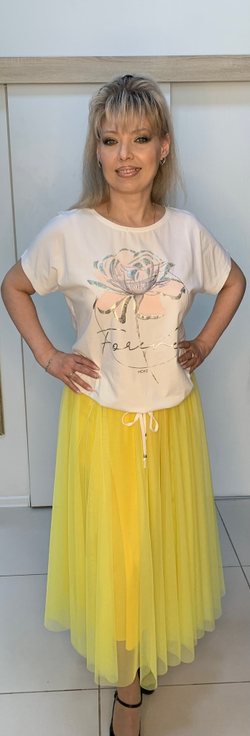 Итальянская двойная юбка на мягком поясе