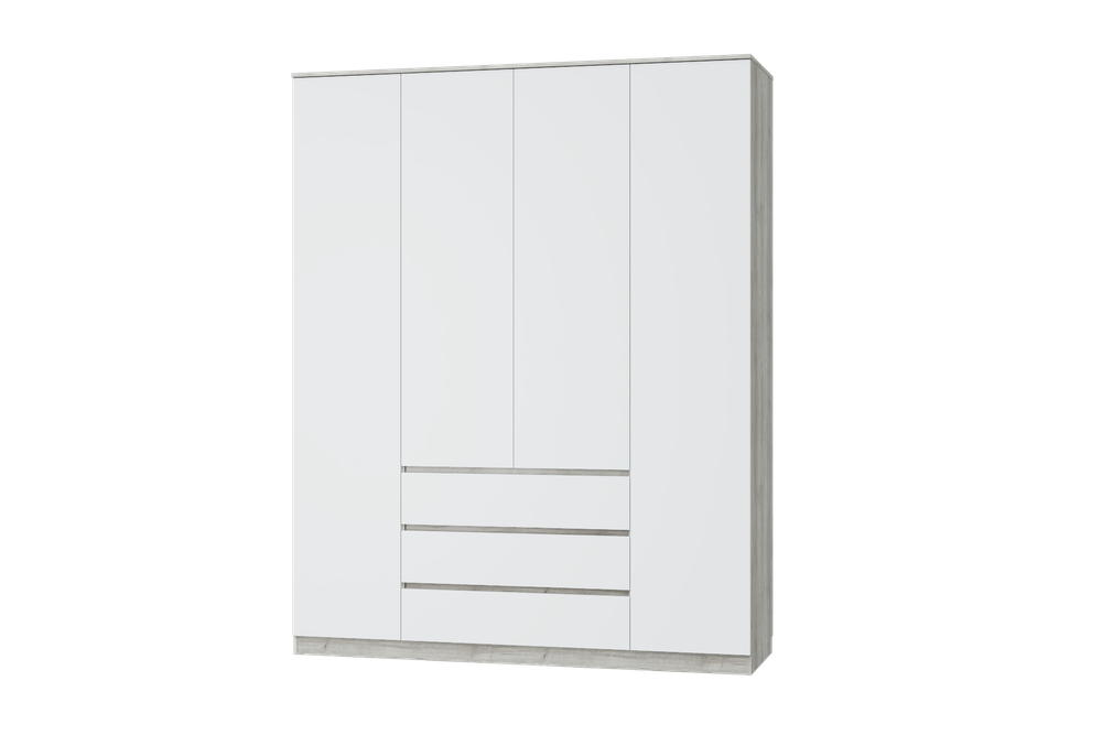Лори Шкаф для одежды 4-х дв. с ящиками