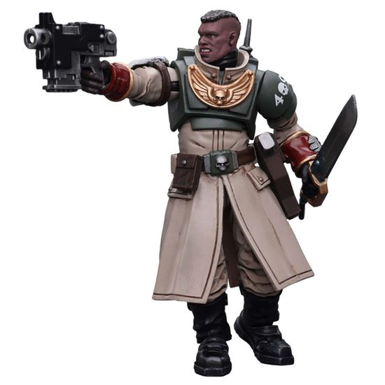 Фигурка Warhammer 40K Astra Militarum Cadian Command Squad Commander with Power Sword 1:18