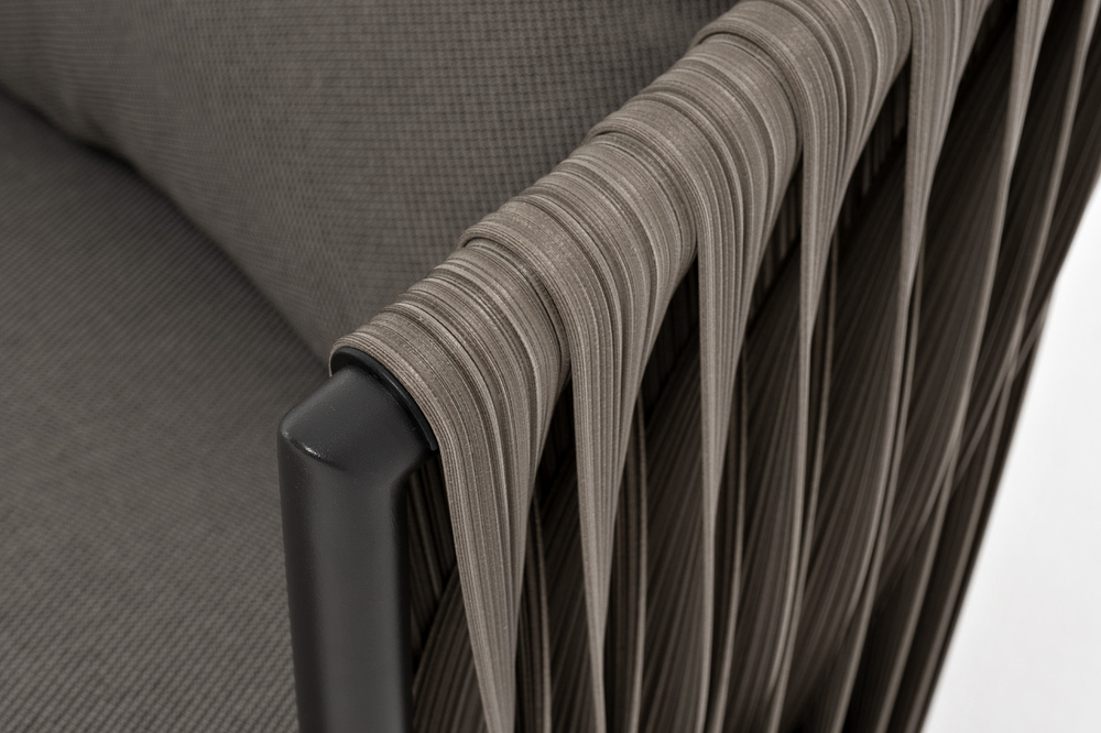 "Флоренция" лаунж-зона из искусственного ротанга, цвет графит