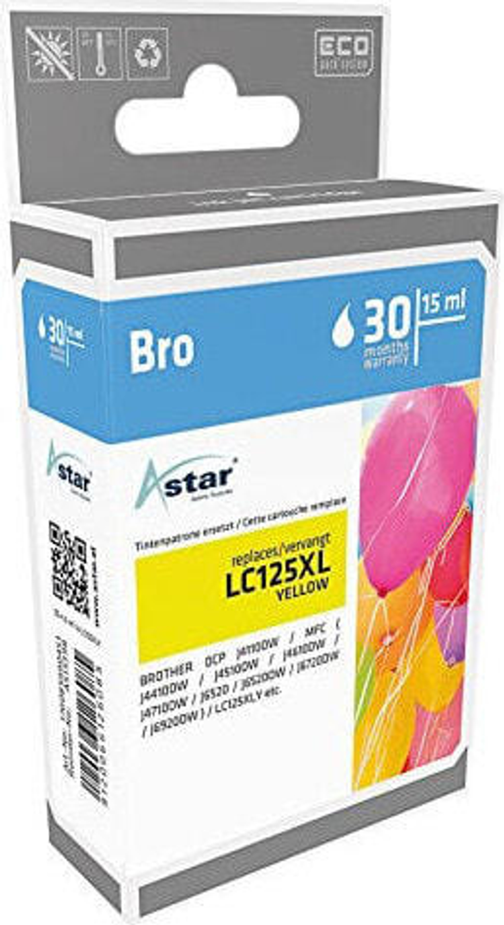 Картридж струйный желтый 1 шт Astar AS15398