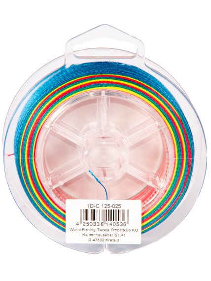 Леска плетёная WFT KG ROUND DYNAMIX Multicolor 300 м, 0,25 мм