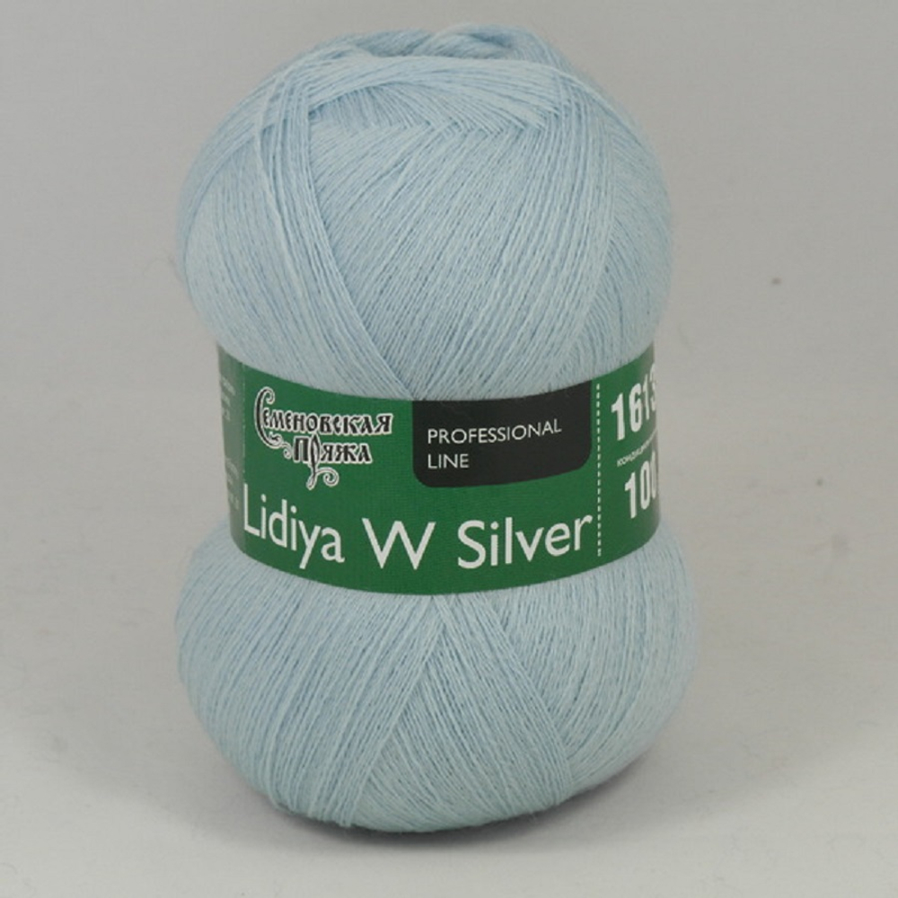 Семеновская Пряжа "Лидия Silver ЧШ" 100% имп. меринос 1613м/100гр