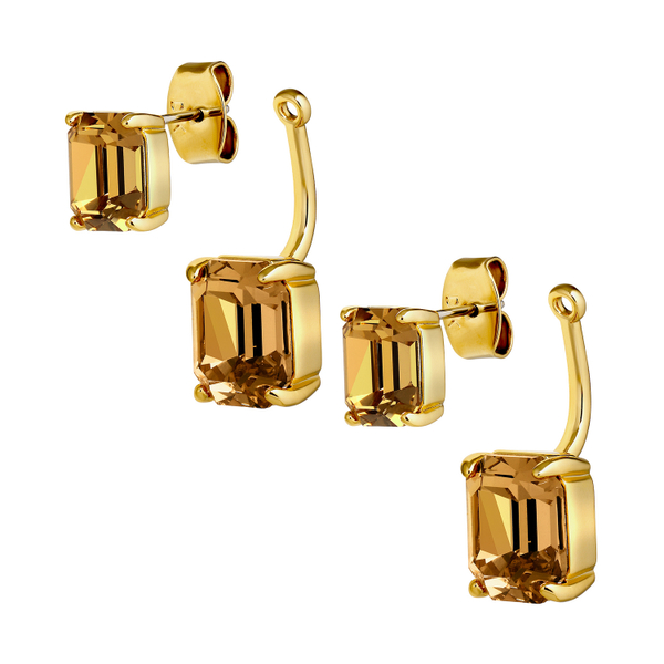 Серьги-трансформеры 2-in-1 Dyrberg Kern TETI SG GOLDEN 460005