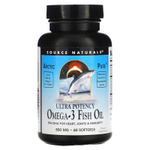 Source Naturals, Arctic Pure, омега-3 рыбий жир с повышенной эффективностью, 850 мг, 60 мягких таблеток