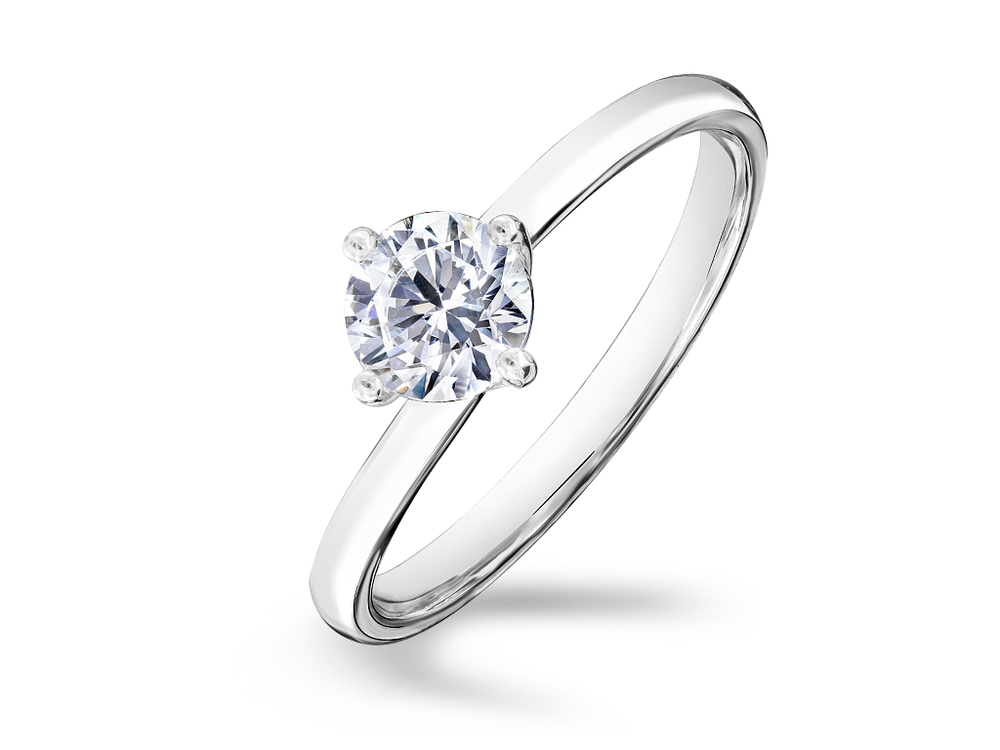 Помолвочное кольцо с бриллиантом