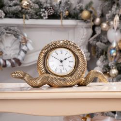 Настольные Часы Змея Линда Бронза