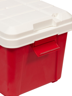 Ящик экспедиционный IRIS RV BOX 800 c двойной разделенной крышкой, WHITE/RED. 78,5x37x32,5 см.