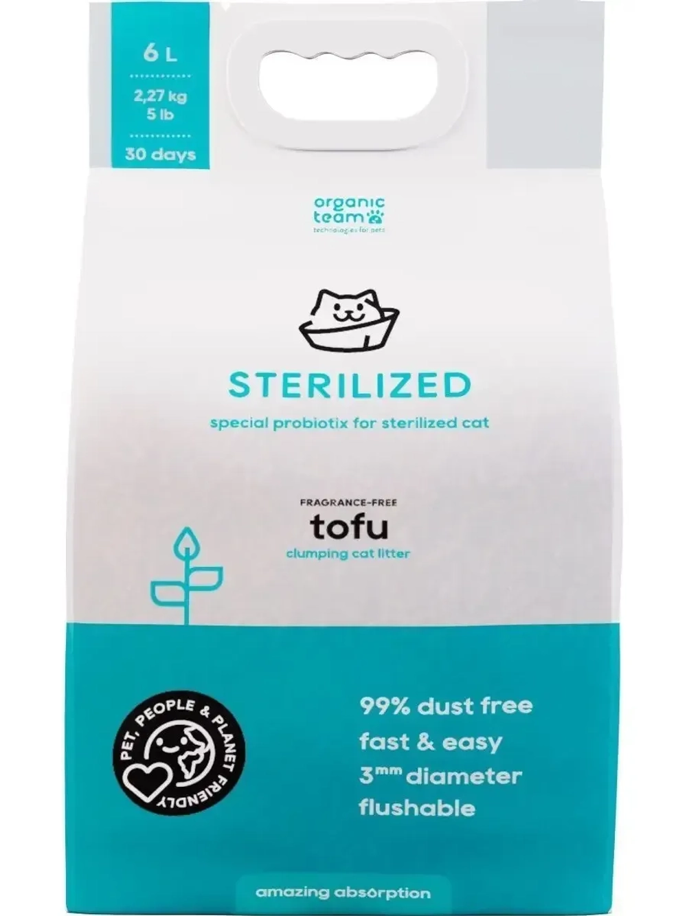 Premium наполнитель для стерилизованных кошек, 6 л.