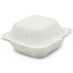 Бургер бокс белый из сахарного тростника 450 мл 152.4x152.4x76.2 мм 125шт/уп