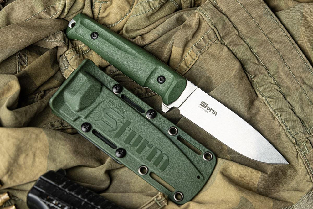 Нож Kizlyar Supreme Sturm AUS-8 SW Olive