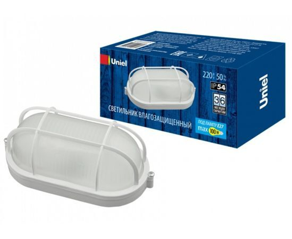 Светильник 100W/E27 IP54 белый, овал