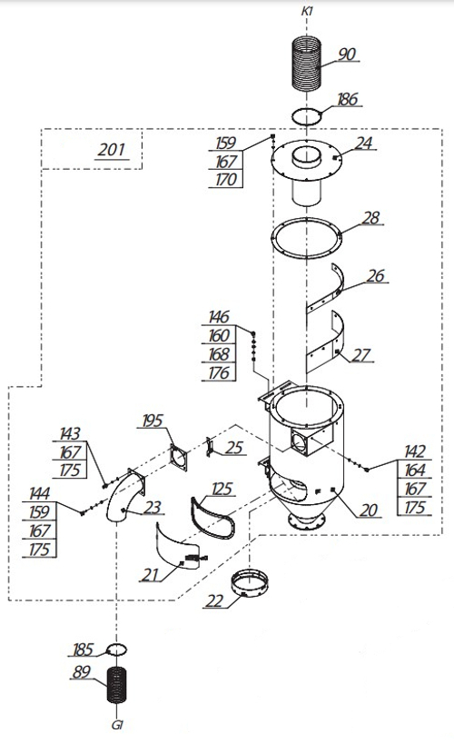 Циклонный сепаратор, артикул 10115818