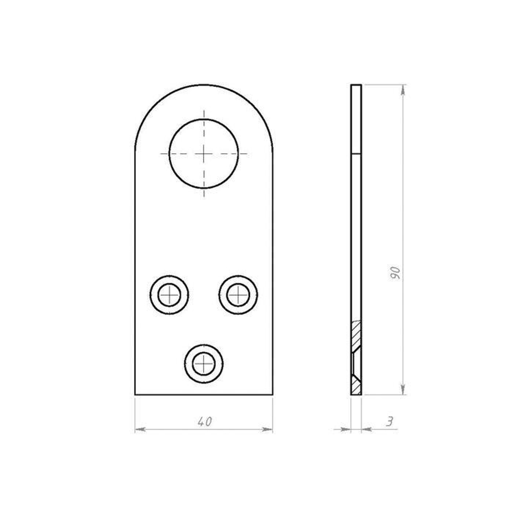 ПРОБОЙ УШКО МЕТАЛЛИСТ 40Х90 ЦИНК