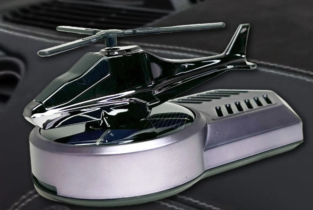 Ароматизатор-игрушка -на торпеду- Вертолет - солн батар (жидк)- YC-123OC Ocean A