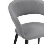 Стул на металлокаркасе Woodville Торган катания сильвер, ножки черные