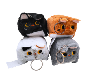 Мягкая игрушка брелок Кот-батон в ассорт. 10см