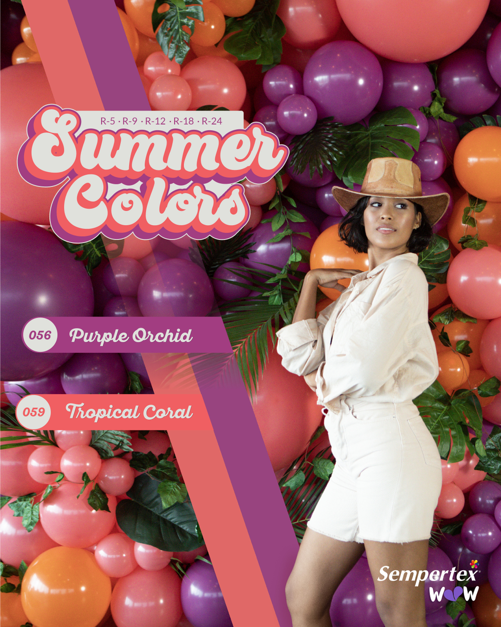 Шар 12" Пурпурная орхидея пастель 056 Sp