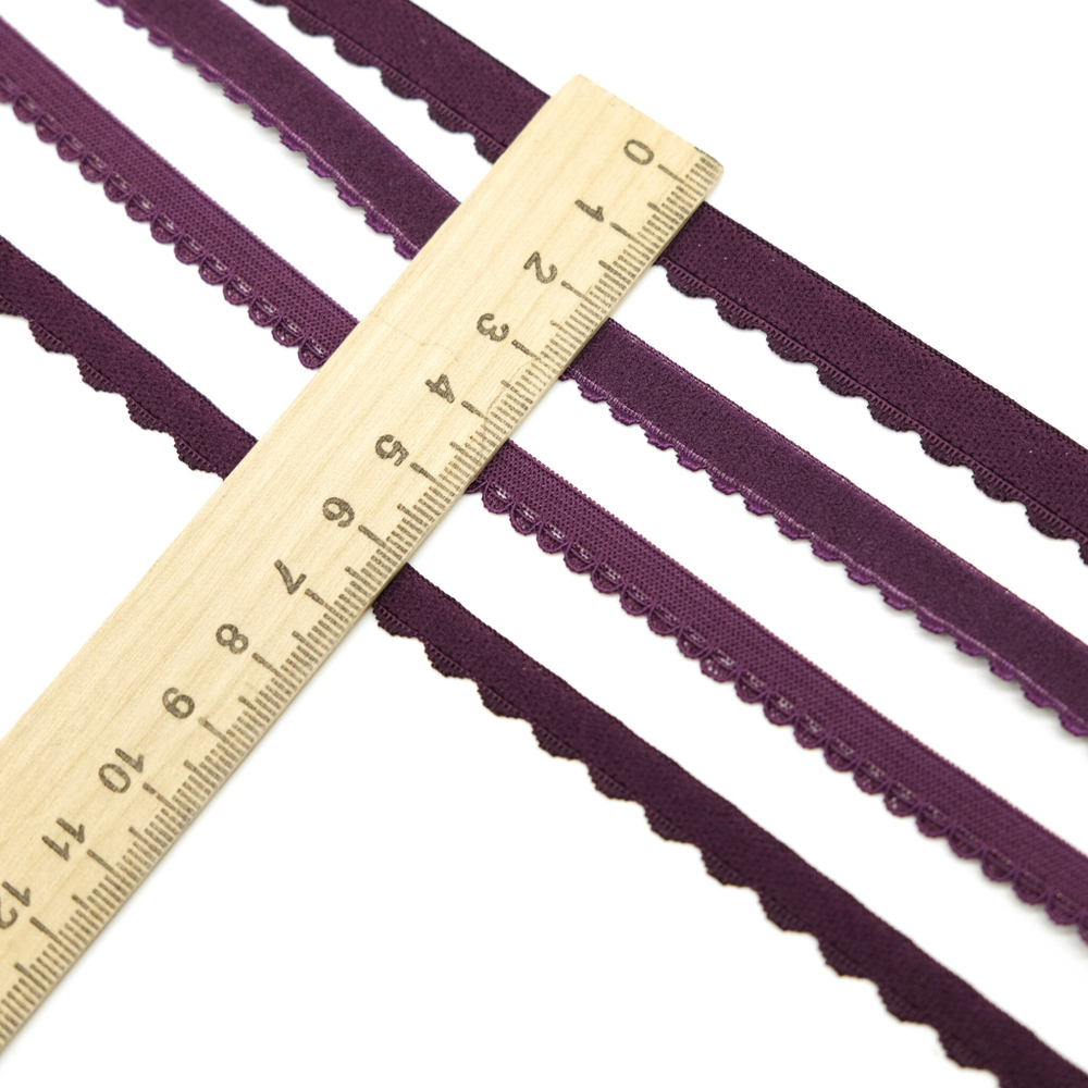 Резинка отделочная с фестончатым краем СЛИВА, 8мм