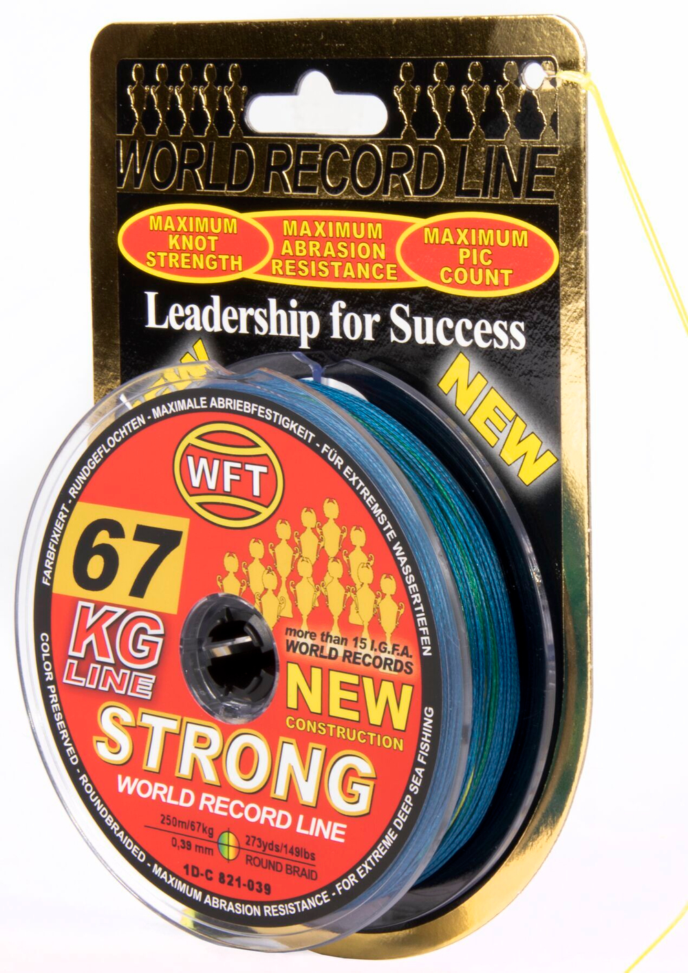Леска плетёная WFT KG STRONG Multicolor 250 м, 0.39 мм