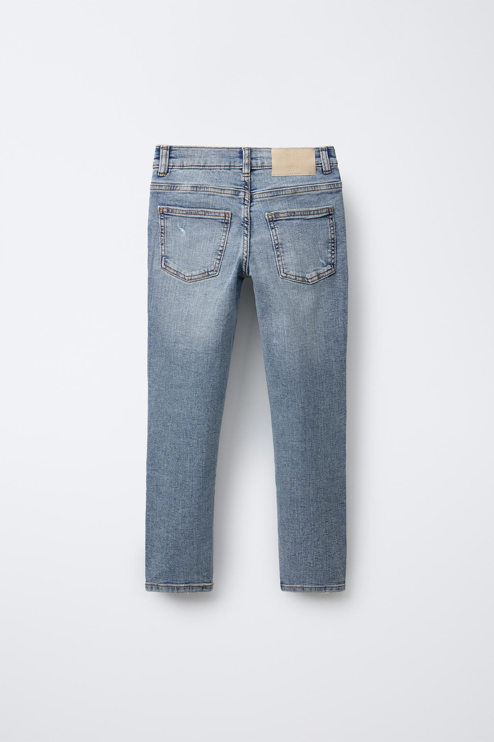 ZARA ДЖИНСЫ SKINNY С РАЗРЕЗАМИ, СИНИЙ