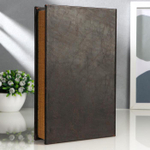 Шкатулка книга - сейф «Корабль викингов», дерево и искусственная кожа, с замком, 26×17×5 см