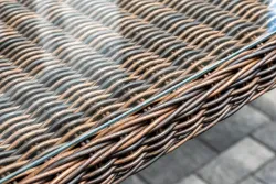 "Цесена" обеденная группа плетеная из искусственного ротанга, цвет коричневый