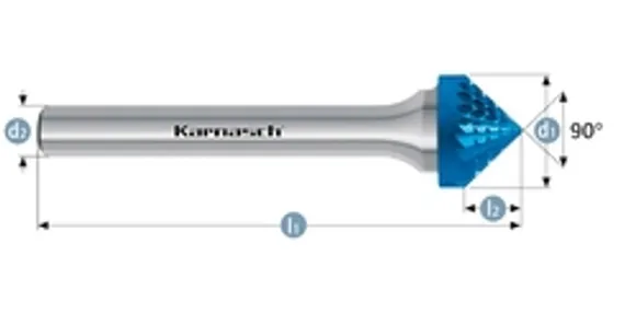 Борфреза твердосплавная Karnasch форма S (диск), 10х1,6х3х34 мм, HP-2, без покрытия, арт. 11.4011-005