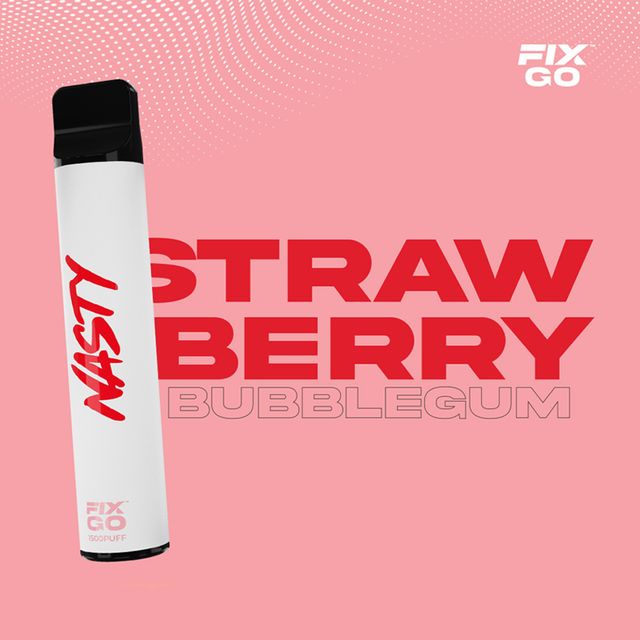 Одноразовый Pod Nasty Fix Go - Strawberry Bubblegum (1500 затяжек)