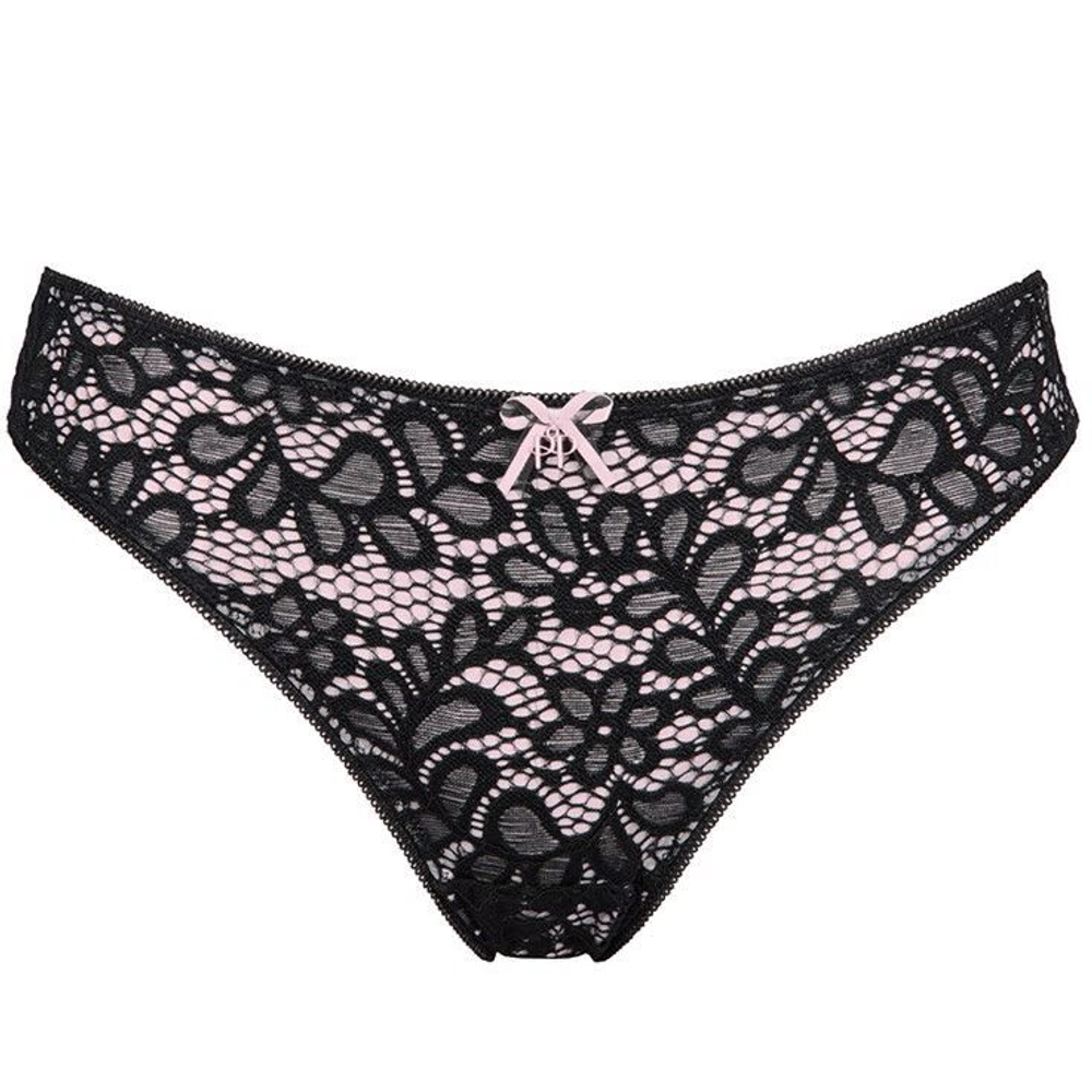 Кружевные трусики-бразилиана Amy (Размер: XS) (Цвет: синий)