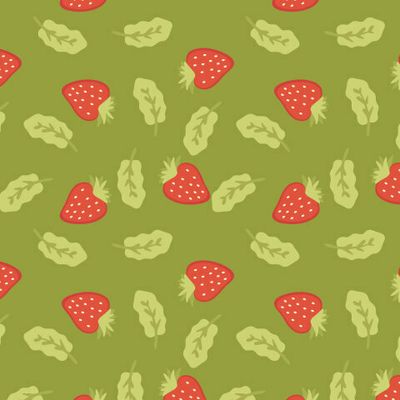 Ягоды клубники, летний паттерн