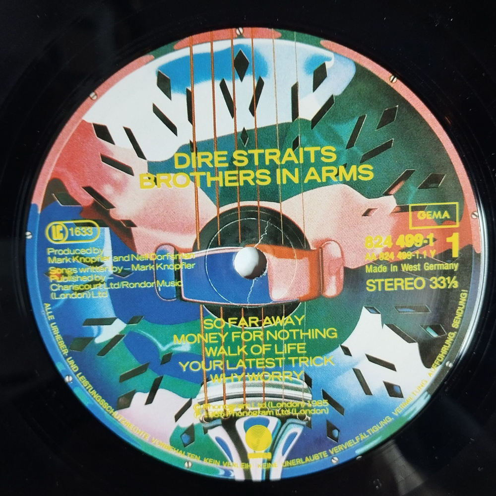 Винтажная виниловая пластинка LP Dire Straits Brothers In Arms (Germany 1985)