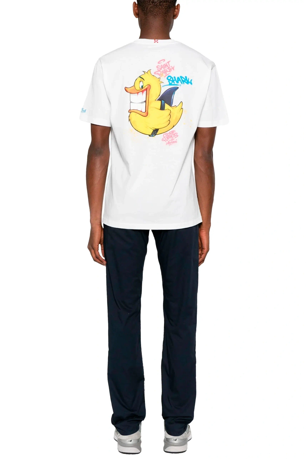 Футболка MC Saint Barth TSHIRT DUCKY SHARK 01 белый акула