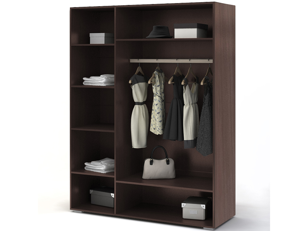 Шкаф 3-х ств. Спальня Вегас Ясень шимо темный/кофе с молоком