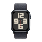 Apple Watch SE, 40 мм, алюминий цвета «Тёмная ночь», браслет Sport Loop Чернильного цвета (2024)