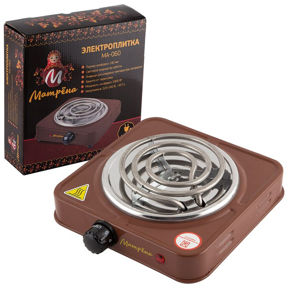 Плитка электрическая Матрена МА-060 коричневый (006056)