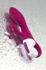 Вибратор с клиторальным стимулятором и подогревом Satisfyer Heated Affair ConnectApp,бордовый,20,6см