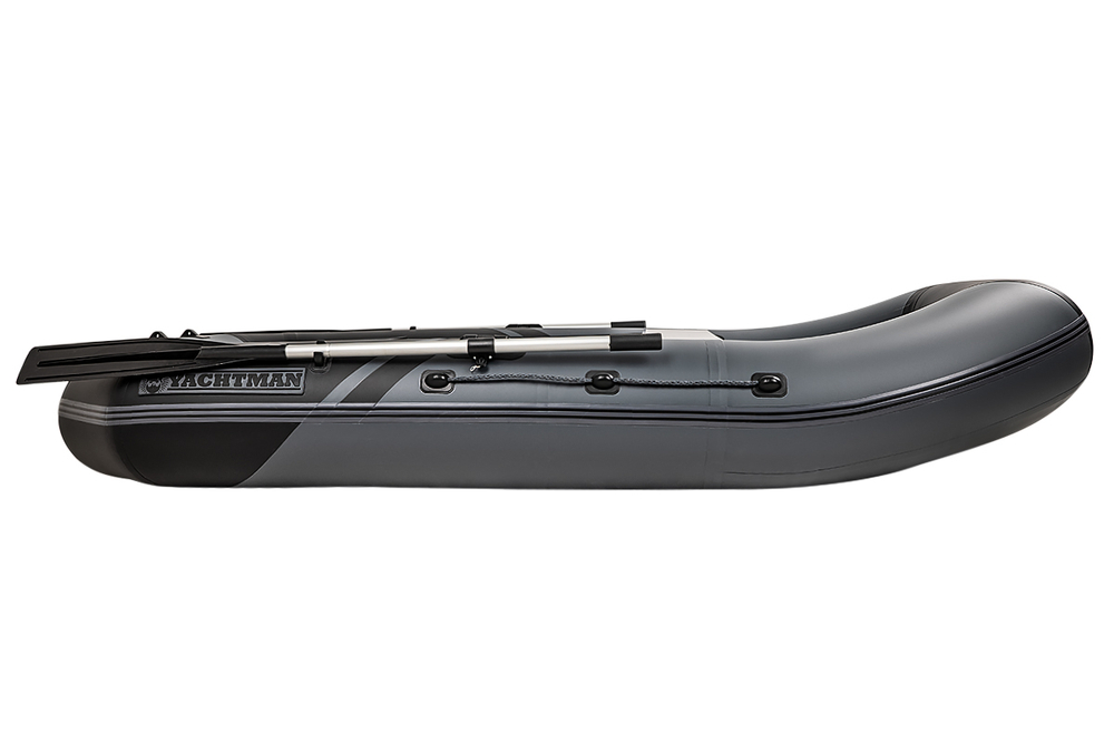YACHTMAN-260 МНД НАДУВНОЕ ДНО (Яхтман) графит-черный (лодка ПВХ с усилением)