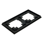 Рамка 2-местная, металл, STEKKER MFR00-7002-05, серия Катрин, черный 50016