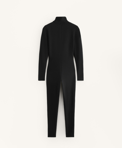 Oysho Теплый длинный комбинезон, черный