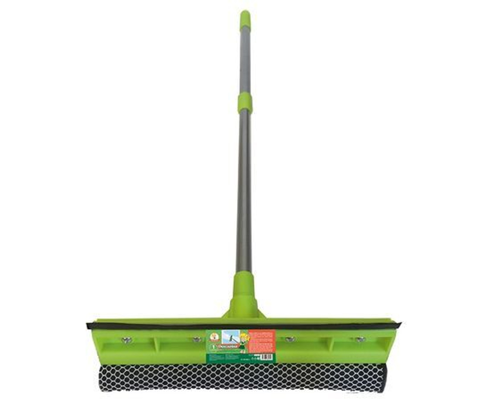 Окномойка насадка 25см черенок 95см телескопический алюминий гладкий зеленый KWL10504-14 Умничка