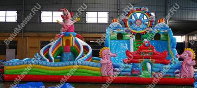 Коммерческий надувной батут "Парк развлечений" 15*10*8 м