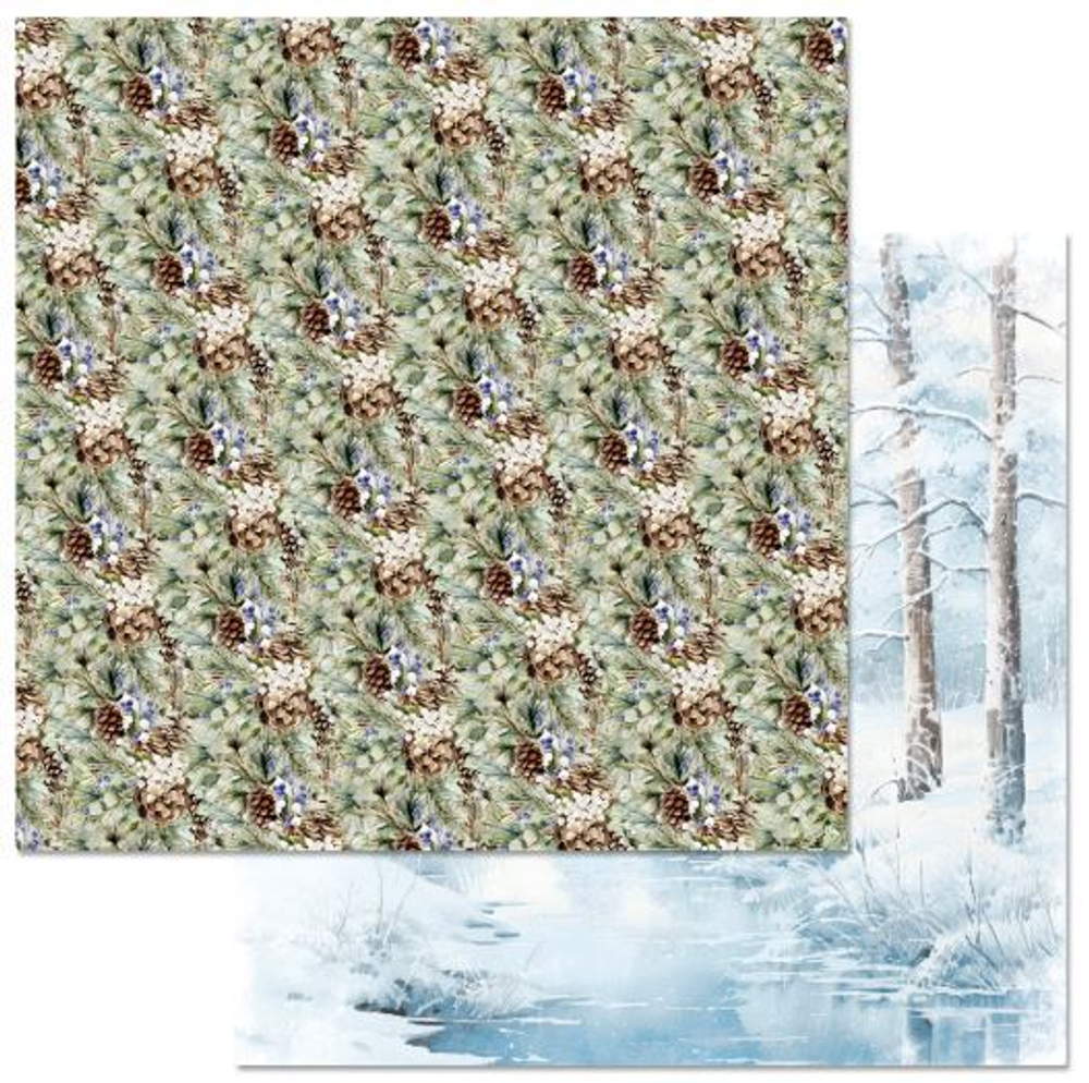 Бумага "Снежные сказки. Сосновые шишки" (ScrapMania)