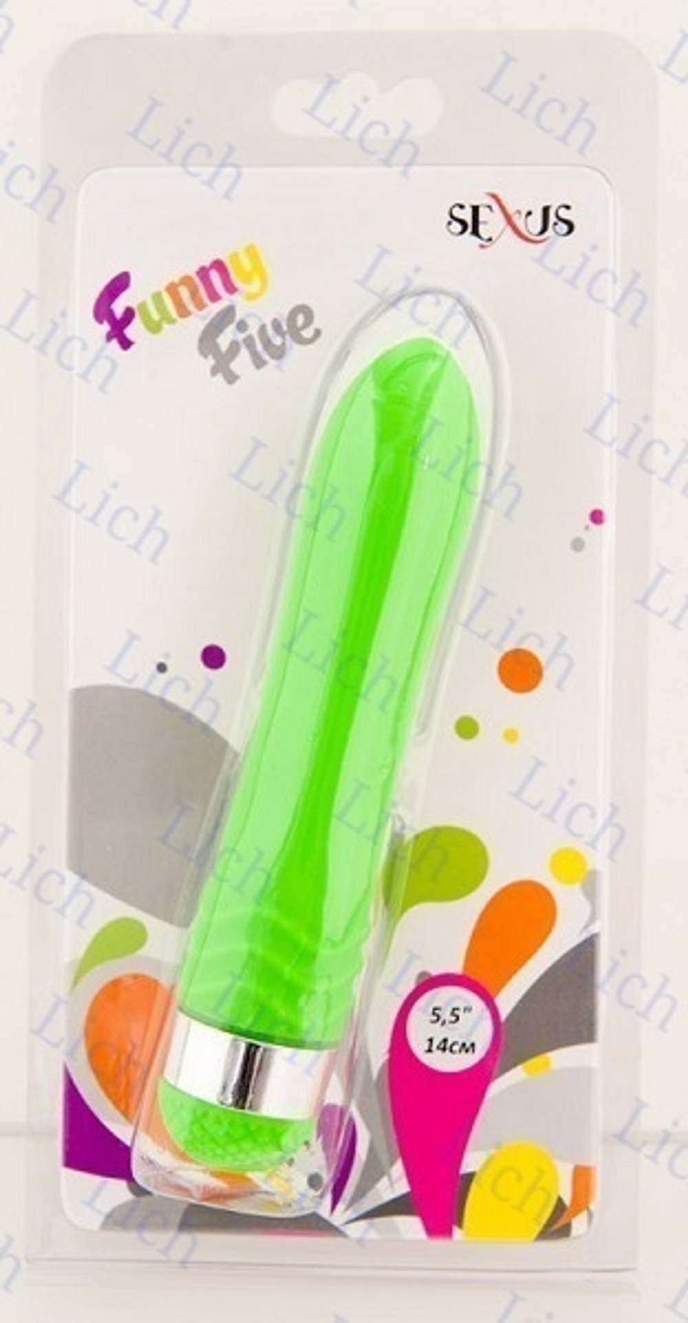 Зеленый водонепроницаемый вибратор 14 см.