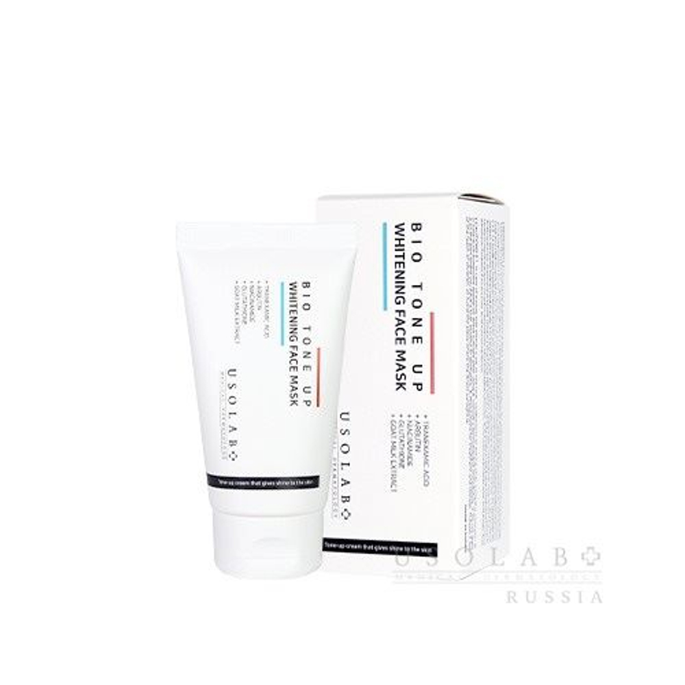 USOLAB Маска для выравнивания тона кожи, 50 мл. | Bio Tone Up Whitening Face Mask
